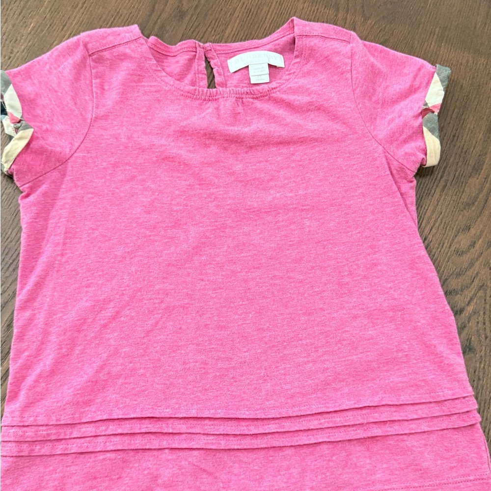 Burberry Pink Short Sleeve Kids Tee